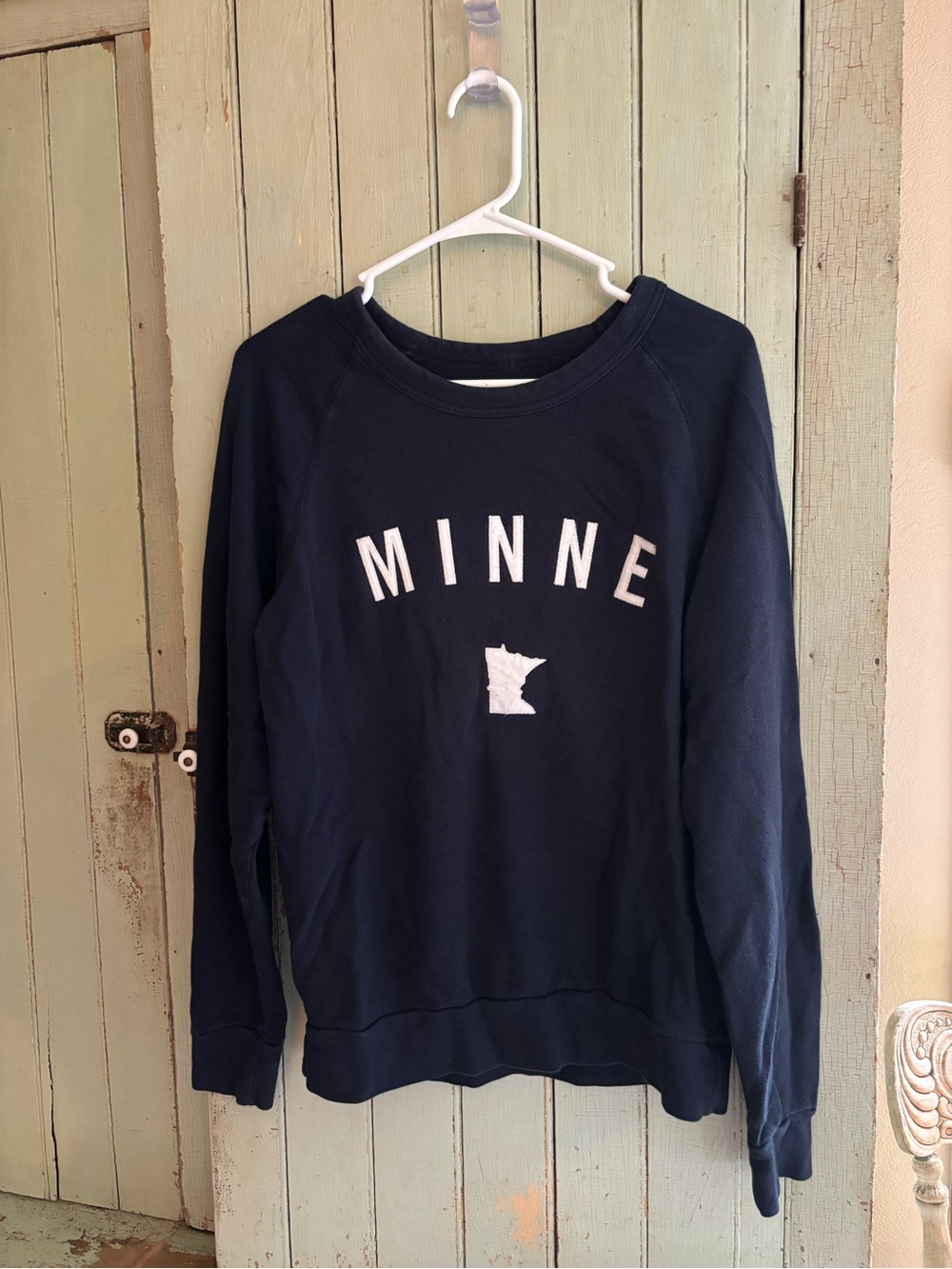 Women's Navy 'MINNE' Crewneck Sweatshirt
